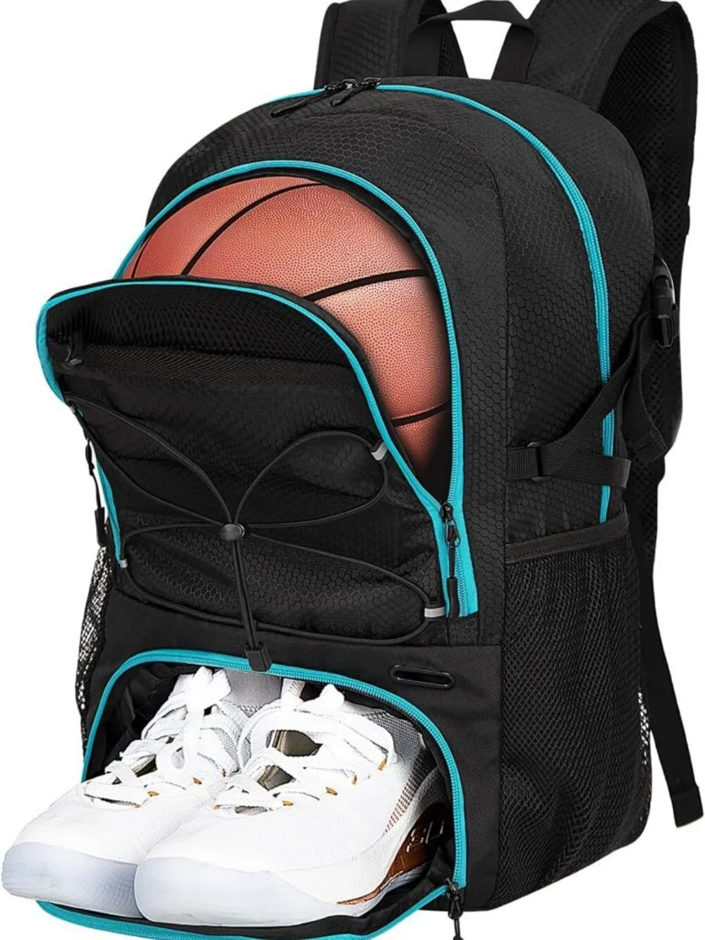 Versatile 30L Sports Backpack with Ball Compartment & Ventilated Shoe Pocket for